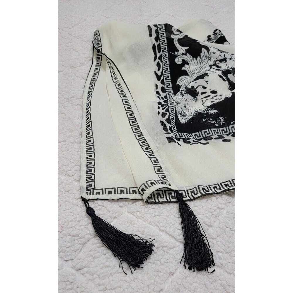 LM Beach Womens White Slit Sleeve Bathing Suit Cover Up Tassel Size‎ S NWT - Picture 5 of 8